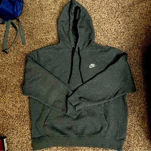 Adult size L Nike dark gray hooded sweatshirt